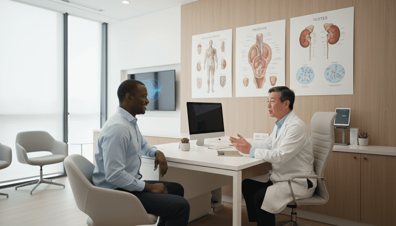 Dr. Umair Chang in a consultation room